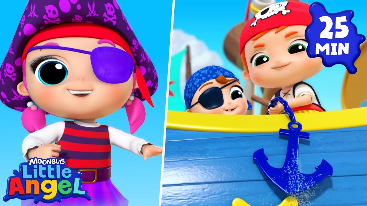 Let's Go On A Pirate Adventure + More | Little Angel | Dreamland Music & Sparkle Party ✨💖
