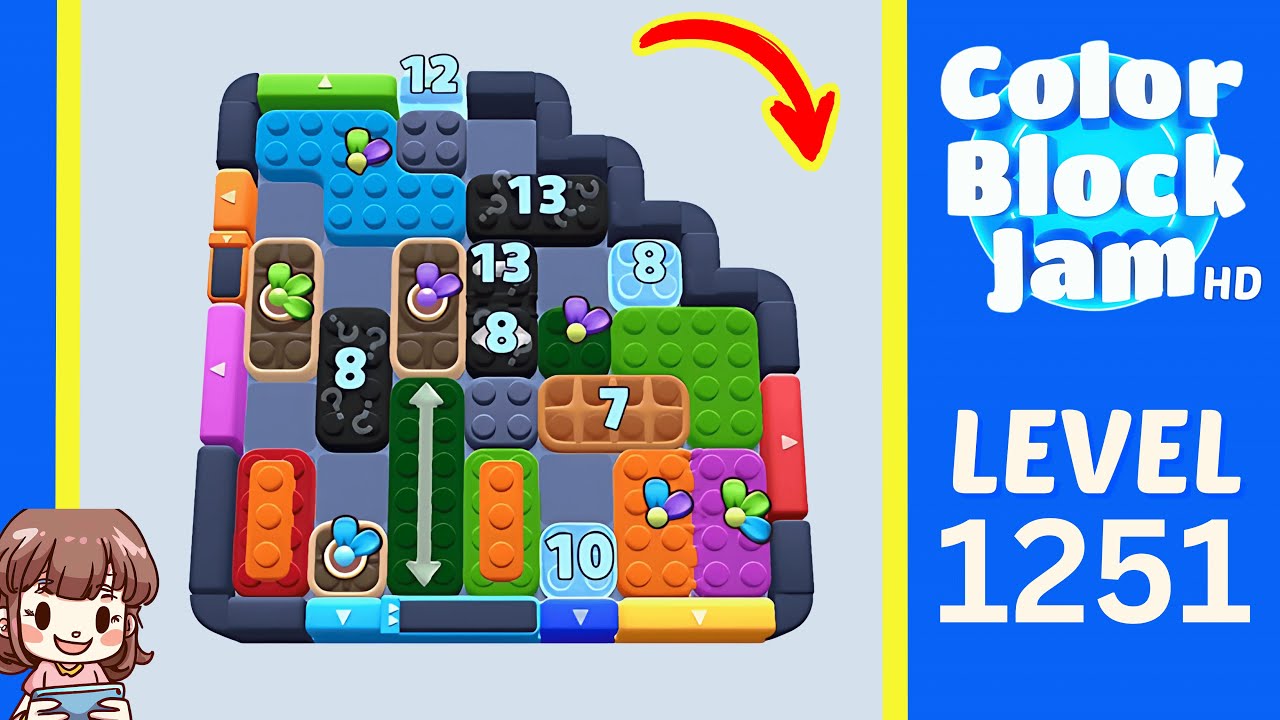 Color Block Jam Level 1251 Solution Walkthrough