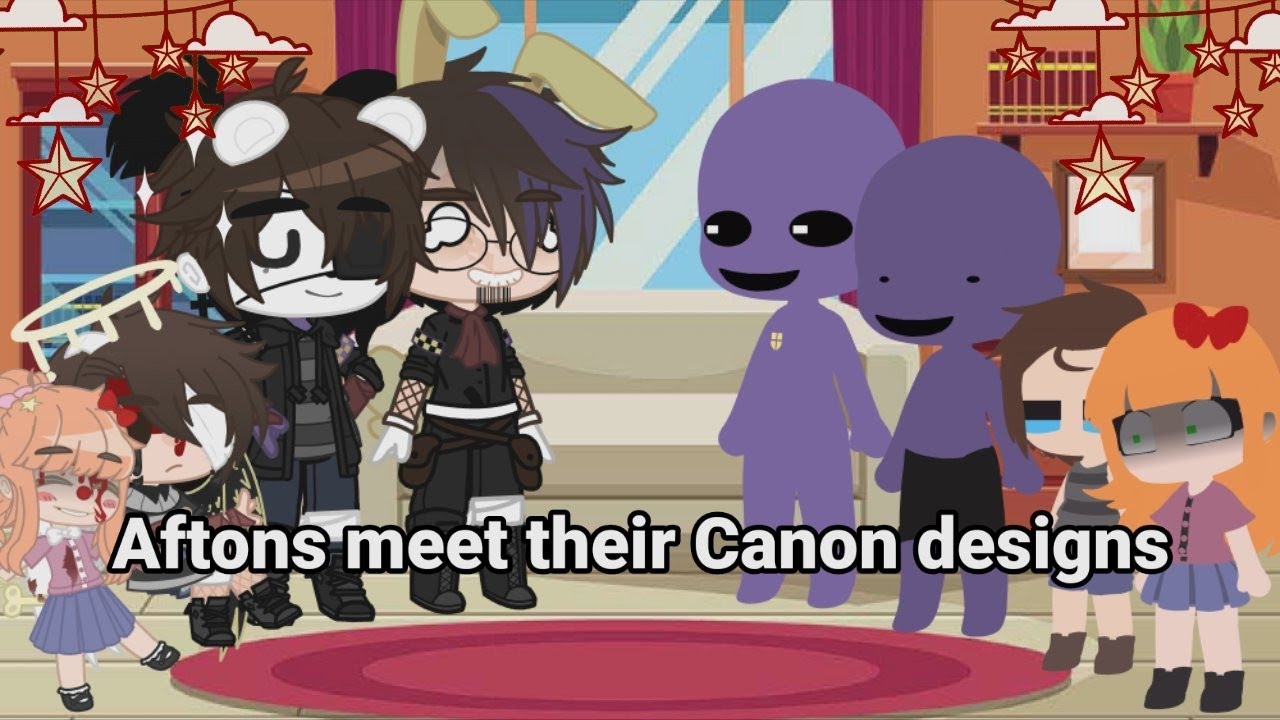 Aftons meet their canon designs || gacha club || fnaf || Afton family -cringe🔪