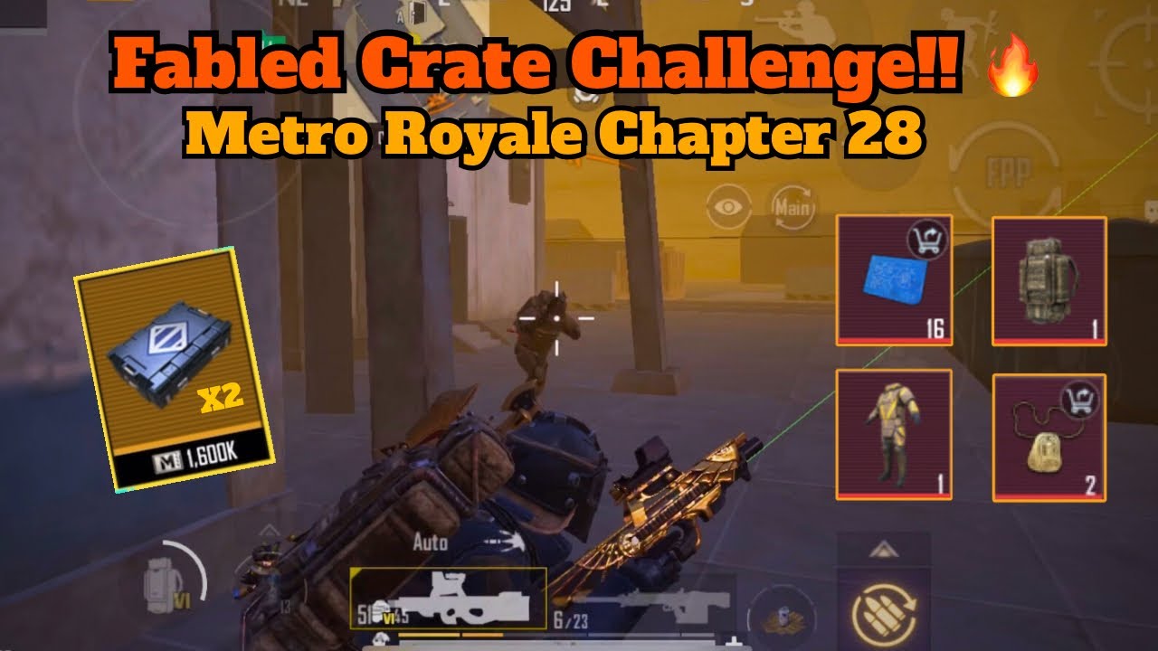Fabled Crate Only Challenge Earned me MILLIONS 🤑| Metro Royale Chalter 28