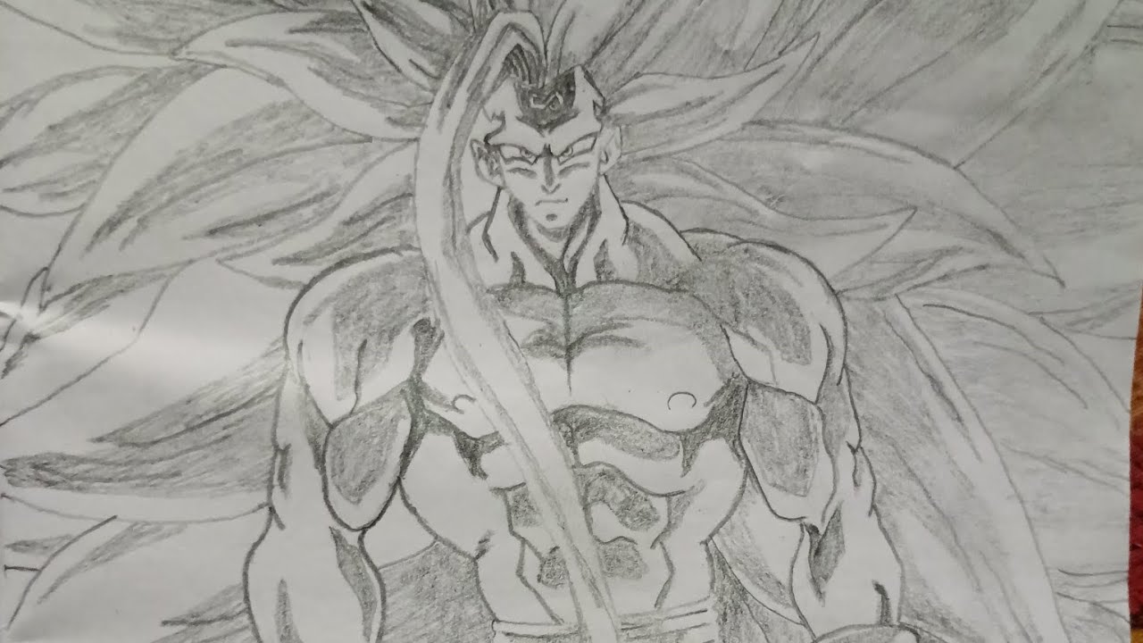 Drawing Infinity Goku step by step | Super Saiyan Infinity 