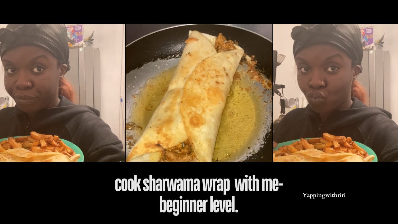 Cooking with riri | beginner level Sharwama wrap, didn’t go as planned…