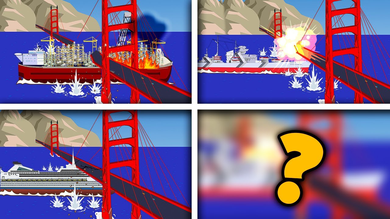 ⚓Ships vs Golden Gate Bridge | Animation