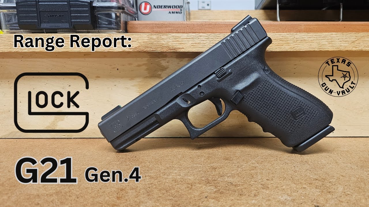 Обзор стрельбы: Glock G21 Gen. 4 — крупнокалиберный пистолет Glock калибра .45 ACP.