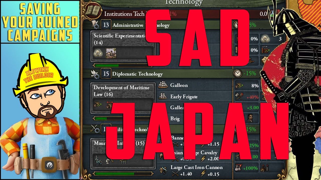 [EU4] Japan 12 techs and 2 institutions behind - Saving Your Ruined Campaigns