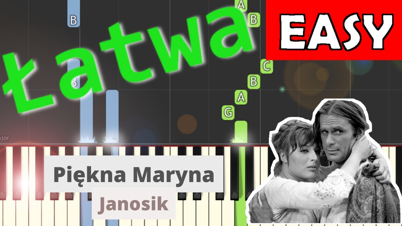 🎹 Piękna Maryna (Janosik) - Piano Tutorial (łatwa wersja) 🎵 NUTY W OPISIE 🎼