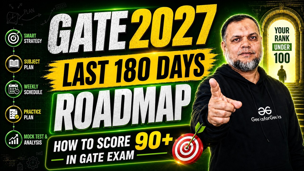 GATE 2027 Complete Roadmap || Crack GATE in 180 Days || 🎯 90+ Marks Strategy