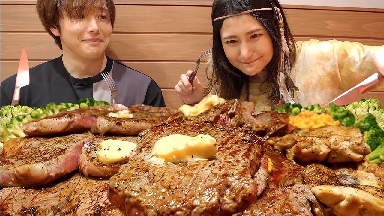 大食い女王アンジェラに高級ステーキ奢ったらお店にある肉全て食い出してお会計払えず出禁になりました