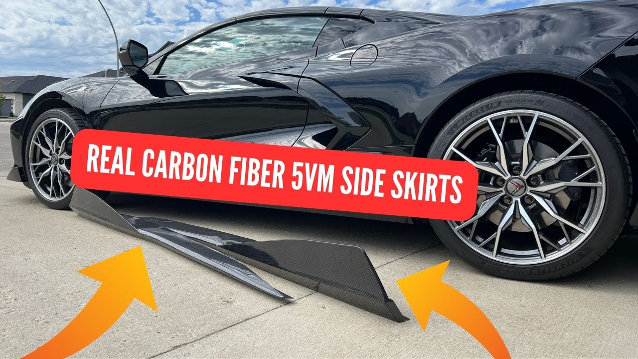 Установка карбоновых порогов Corvette C8! 🔥 5VM Style от EOS — своими руками легко!