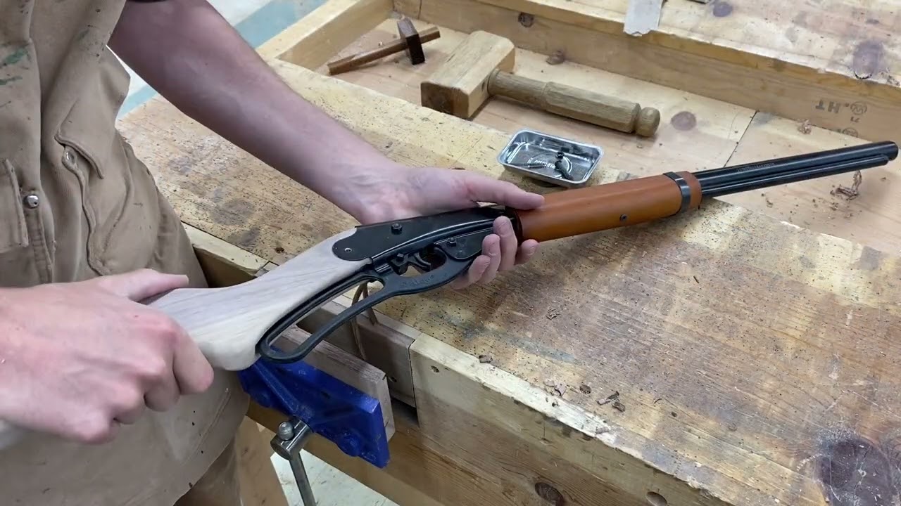 ASMR Woodwork Upgrading a BB Gun (No talking NO Music)