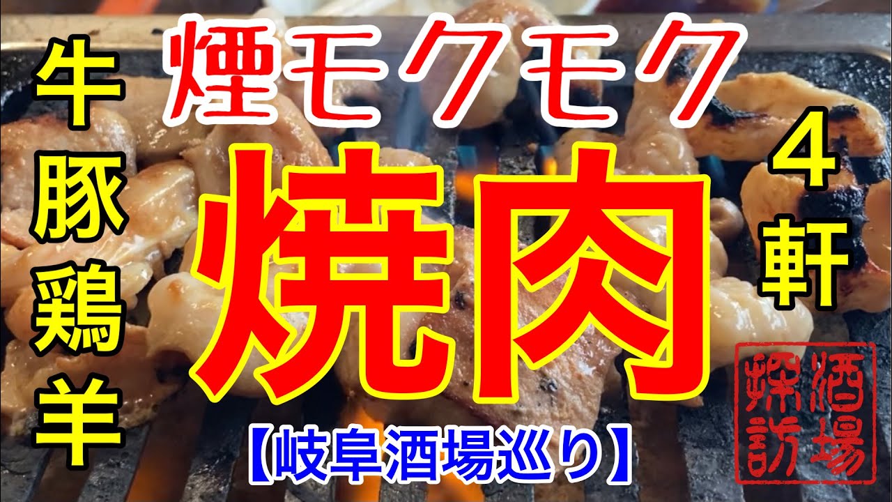 【岐阜酒場巡り】「煙モクモク焼肉祭」地元岐阜で、飛騨牛 や 豚ホルモン、ジンギスカン からカオスな屋台で鶏焼肉まで。絶品 焼肉 ４軒をご紹介