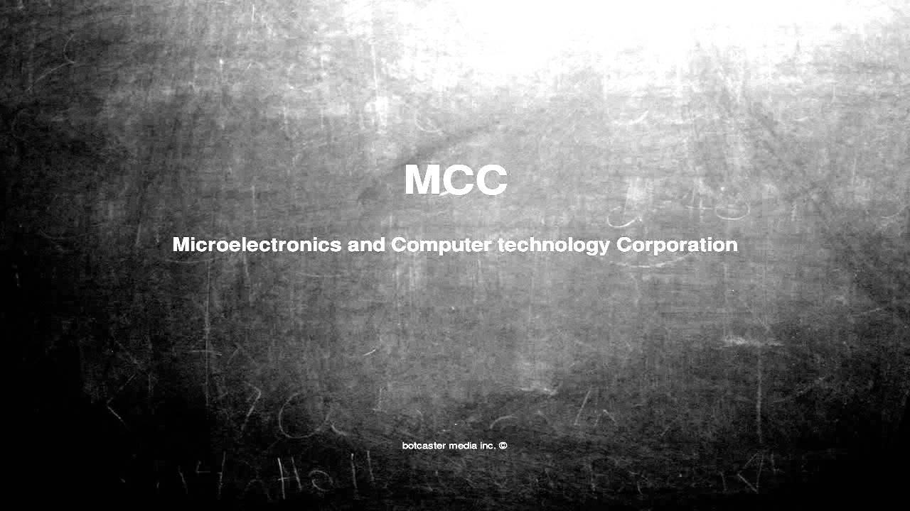 What does MCC mean