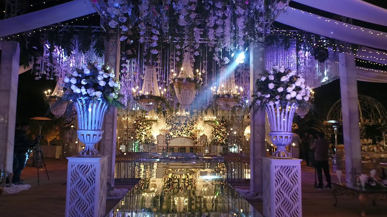 Pakistani Outdoor Open Air Wedding Reception Decor Setup - in Lahore | By Zafar Group