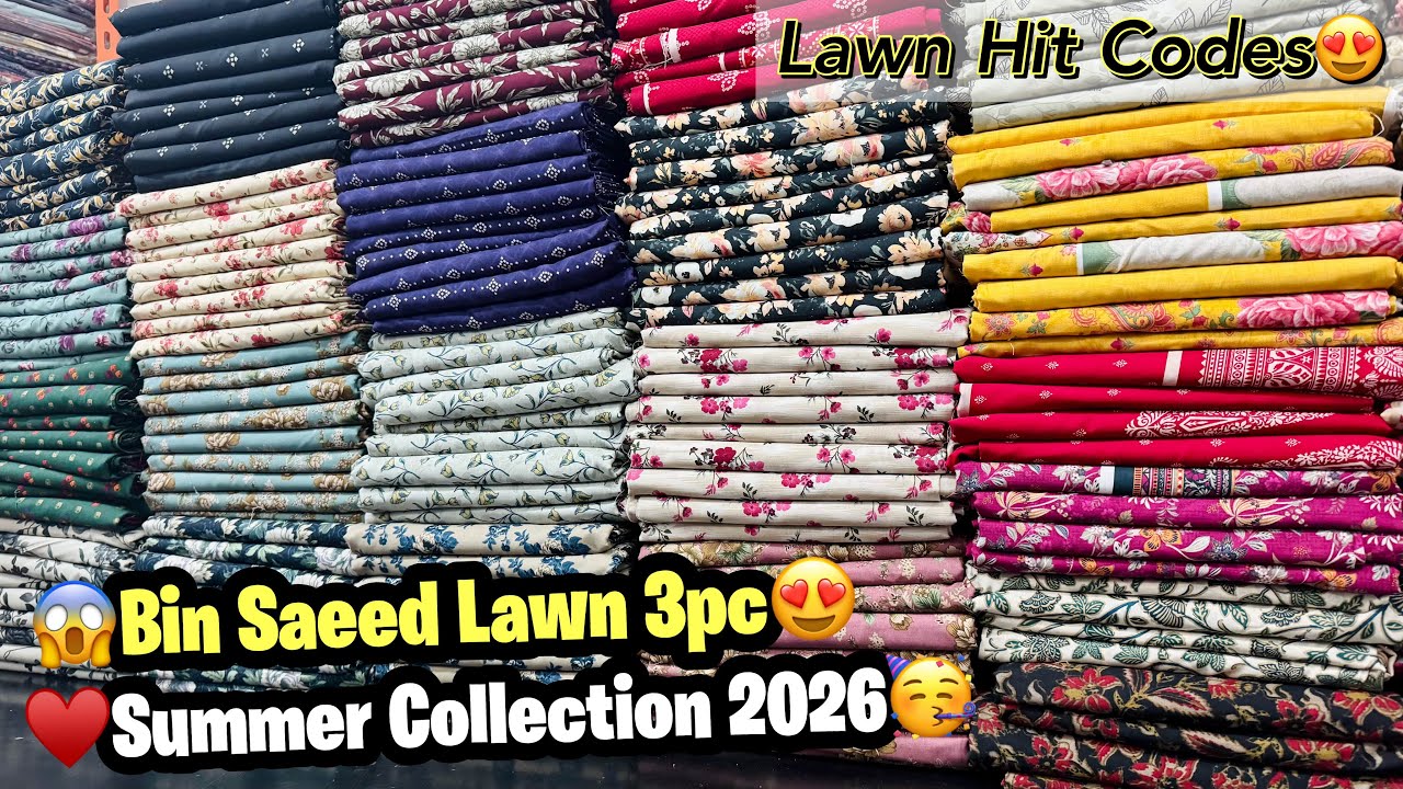 Bin Saeed Lawn Collection 2026 | Bin Saeed Summer Collection | Bin Saeed Lawn Wholesale