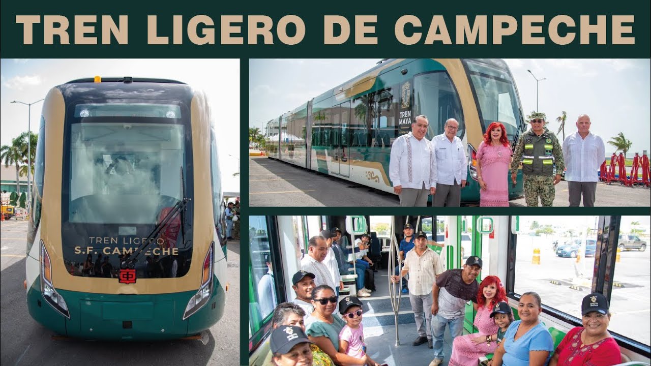 Así luce el tren ligero de Campeche