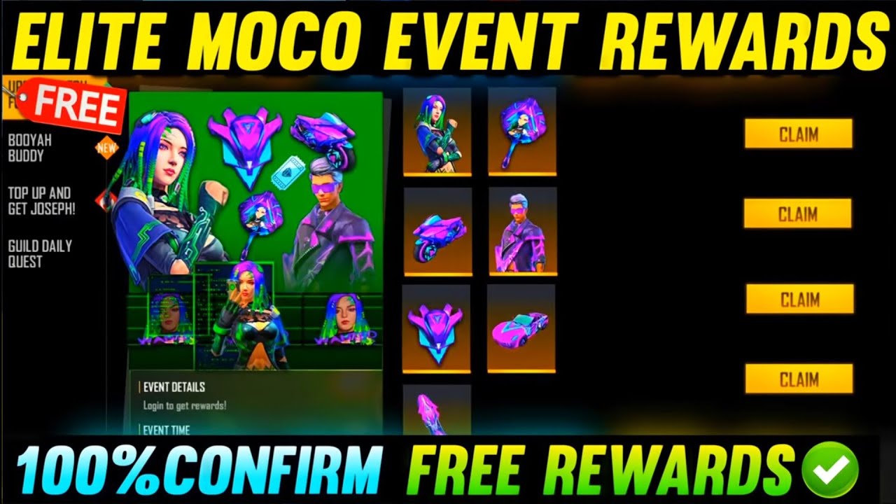 FREE FIRE ELITE MOCO EVENT FULL DETAILS || FREE FIRE NEW EVENT || FREE FIRE 4th ANNIVERSARY
