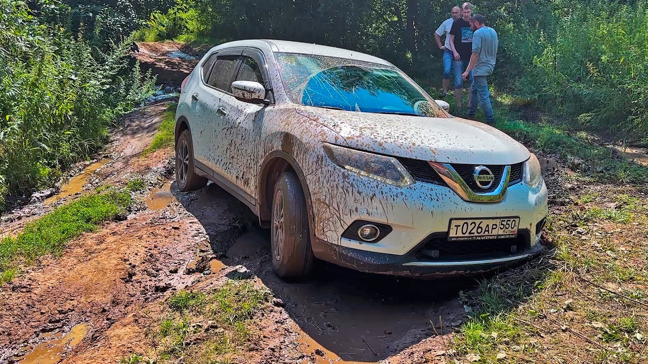 ЧЕМ ОН ДУМАЛ? Дед жжёт вариатор на NISSAN X-Trail на бездорожье