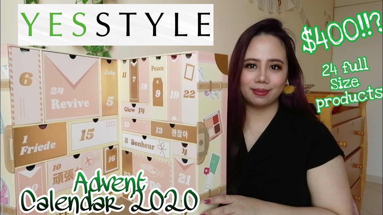 YESSTYLE JET SET GLOW Beauty Advent Calendar 2020 Unboxing!! $400 worth +Full sizes!!