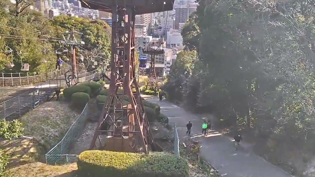 松山城ロープウェイ下り