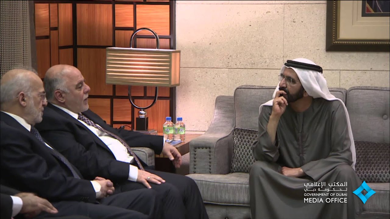 محمد بن راشد يستقبل رئيس الوزراء العراقي