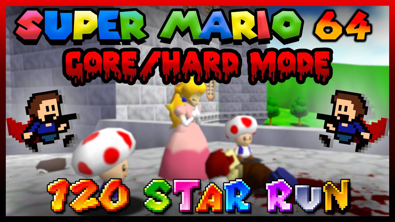 Super Mario 64 Coop Deluxe - Gore/Hard-Mode 120 Star Run [IWBTG Mode]