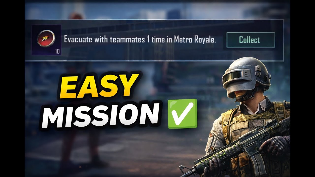 🎯🤝 Evacuate with Teammates 1 Time | Metro Royale Prize Path Mission
