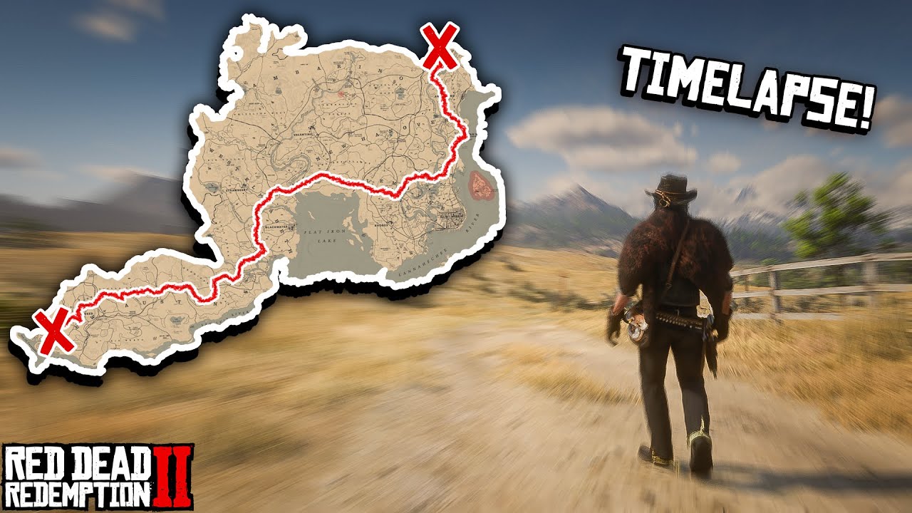 Let's Walk Across the Entire RDR2 Map! - TIMELAPSE