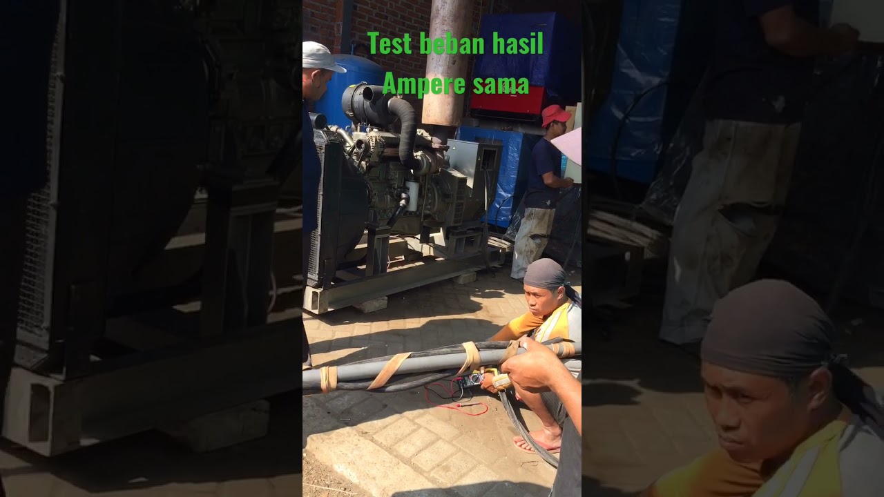 Test beban genset hasil Amper 99% sama antar phase