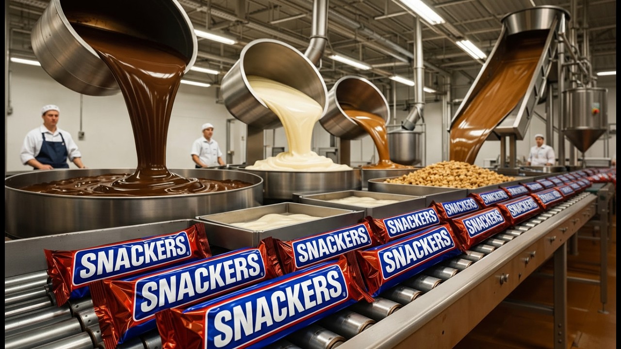 Cómo se FABRICAN los SNICKERS en FÁBRICAS ULTRAMODERNAS: El PROCESO que NO Imaginabas