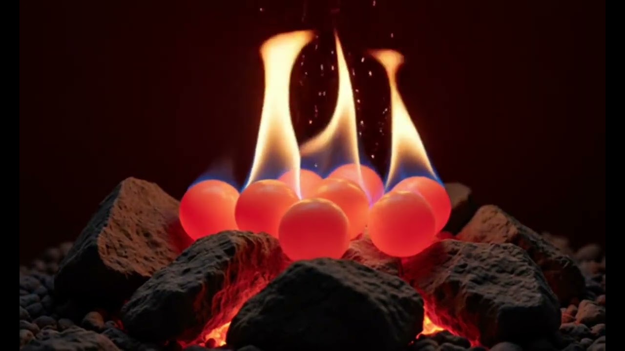 Crackling Fire Place Yule Logs Cozy Modern Fire