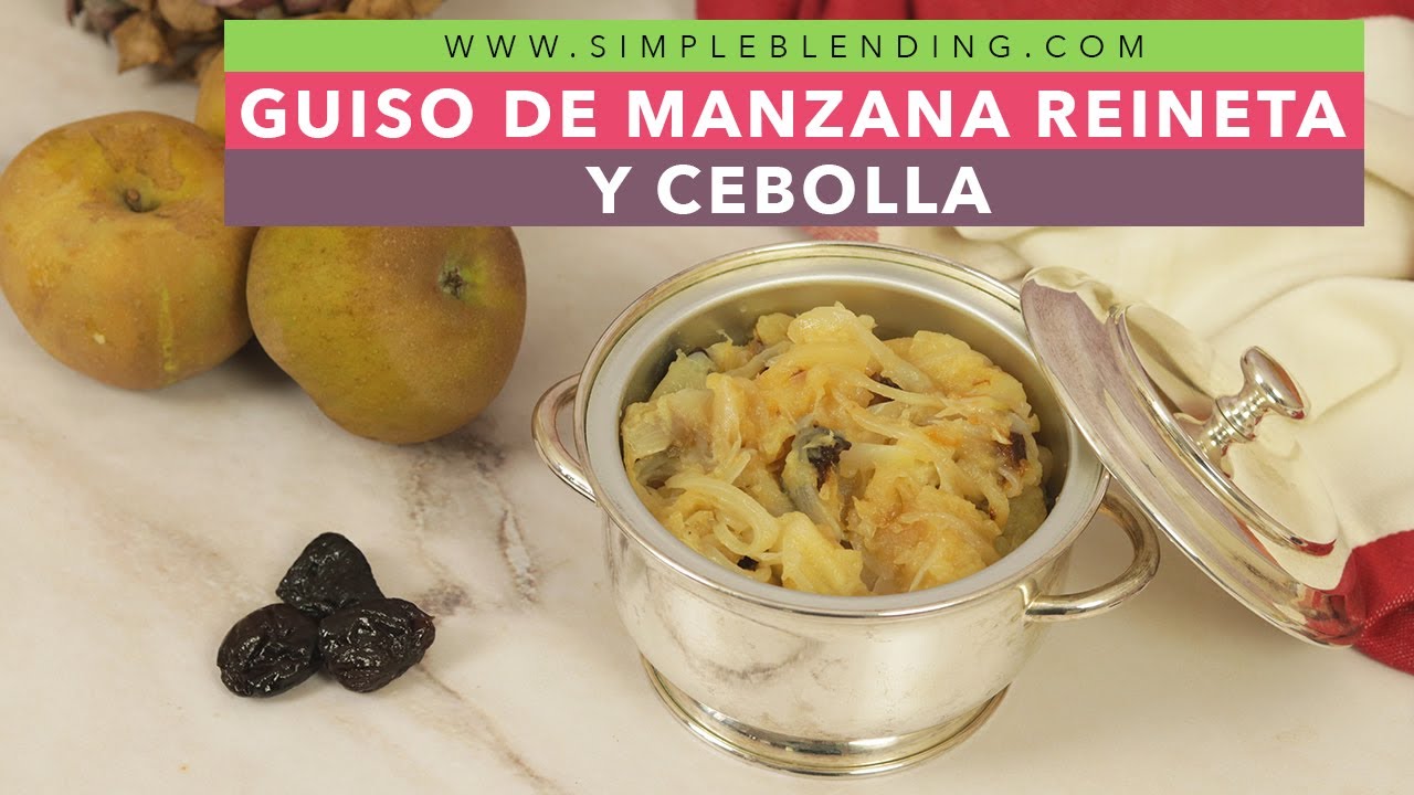 GUARNICIÓN DE MANZANA REINETA Y CEBOLLA | Salsa de manzana con ciruelas | Guarnición para carnes