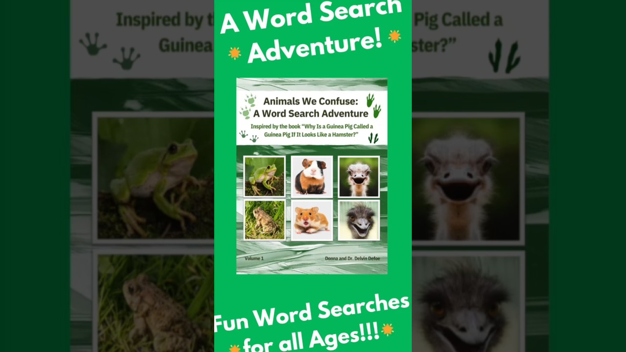 A Word Search Adventure. Fun Word Searches For All Ages!#animalsweconfuse #wordsearch #animals #fun