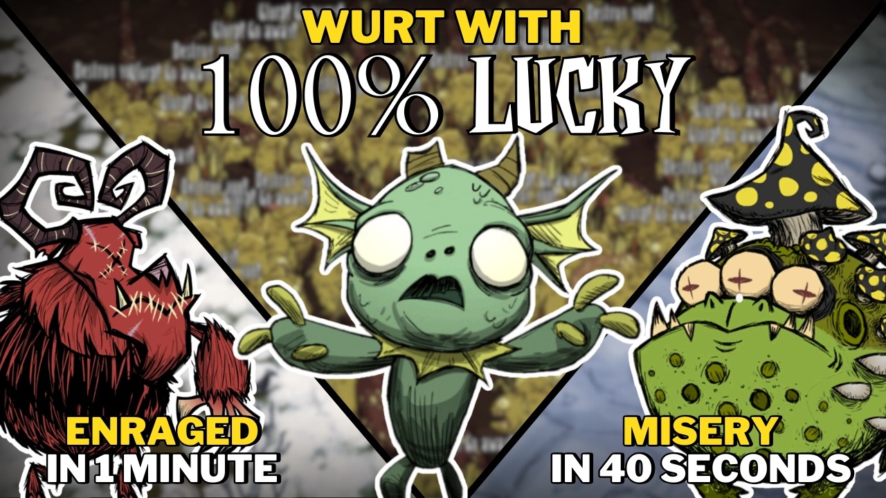 Wurt with 100% Luck Is INSANE &mdash; Misery Toadstool in 40s | DST