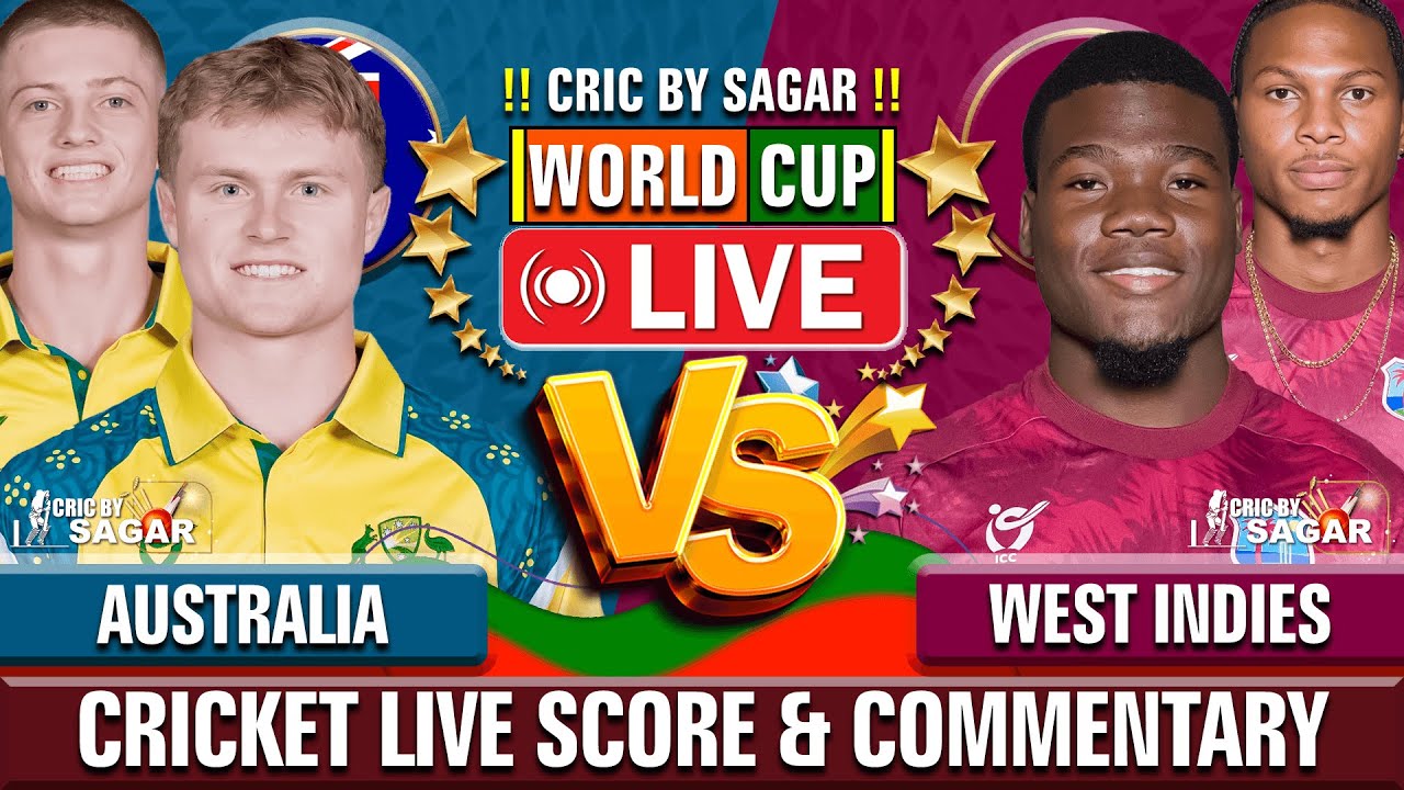 Australia U19 vs West Indies U19 | Cricket Live Score & Commentary