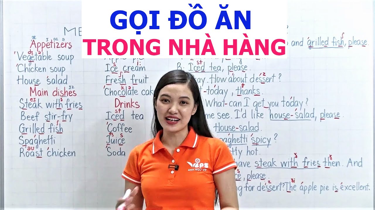 GỌI ĐỒ ĂN TRONG NHÀ HÀNG
