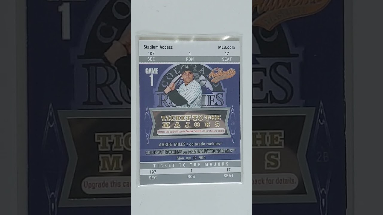 YT66 2004 Fleer Authentix 117 Aaron Miles RC ROCKIES 376/999 $1
