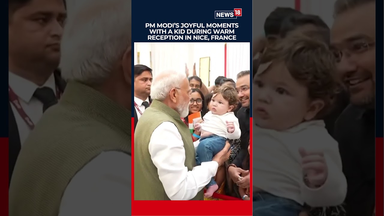 PM Modi Shares Heartwarming Moment With Child During Grand Welcome In Nice | PM Modi In France |N18S