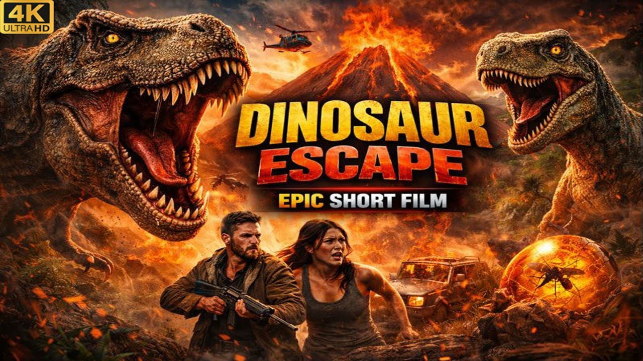 JURASSIC WORLD: Dinosaur Escape (Cinematic Short Film) | T-Rex & Raptors | 4K