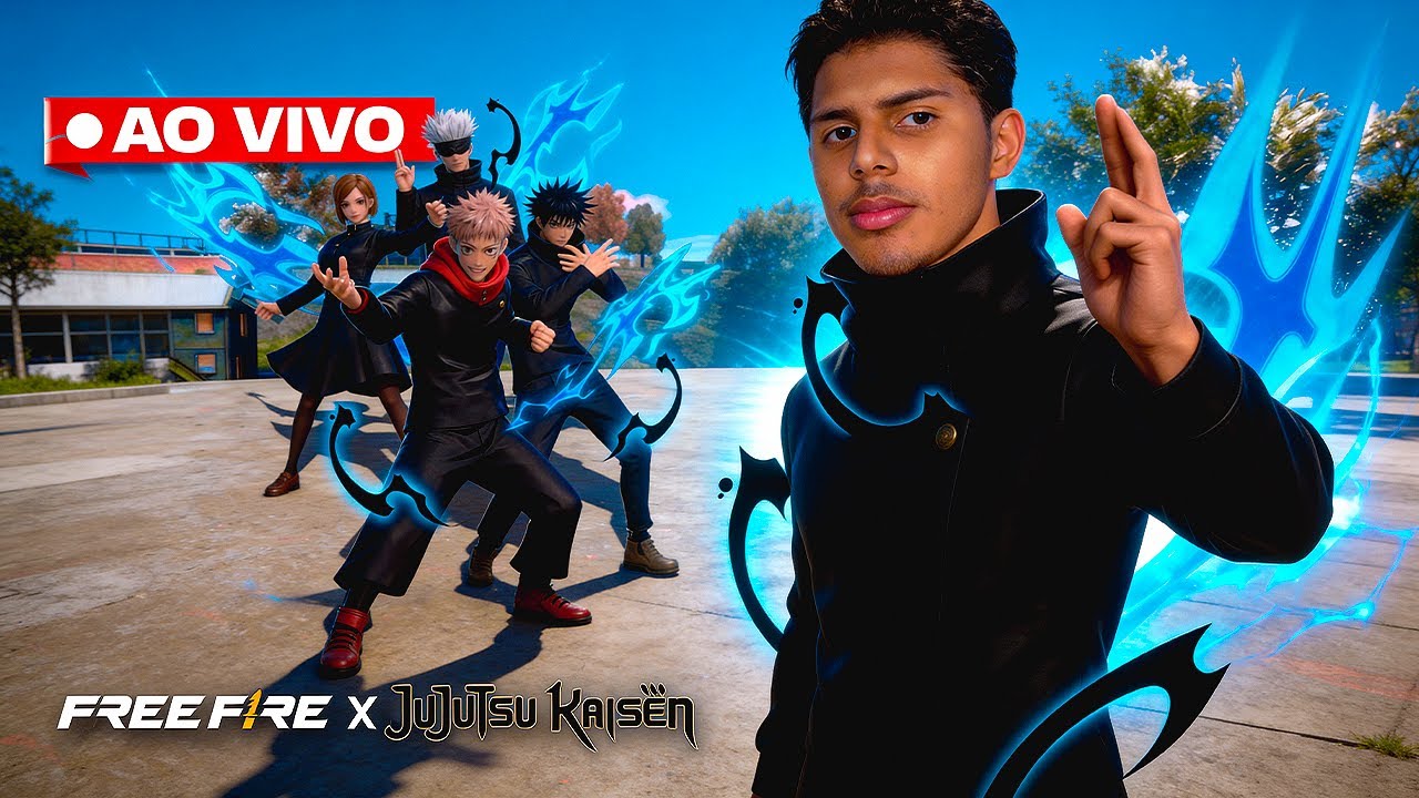 🛑 FELA FF AOVIVO 🛑FINALMENTE CHEGOU ATUALIZAÇÃO E JUJUTSU KAISEN! 💙 FREE FIRE AO VIVO 💙