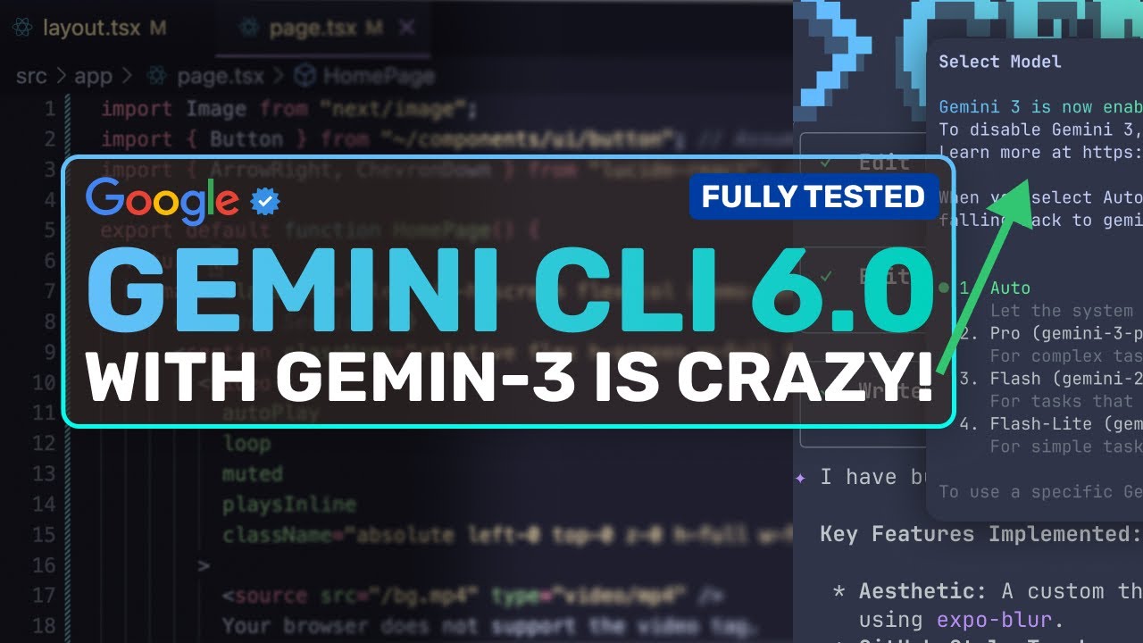 Gemini CLI 6.0: Google только что ИНТЕГРИРОВАЛА Gemini-3 в Gemini CLI, И ЭТО БЕЗУМИЕ!