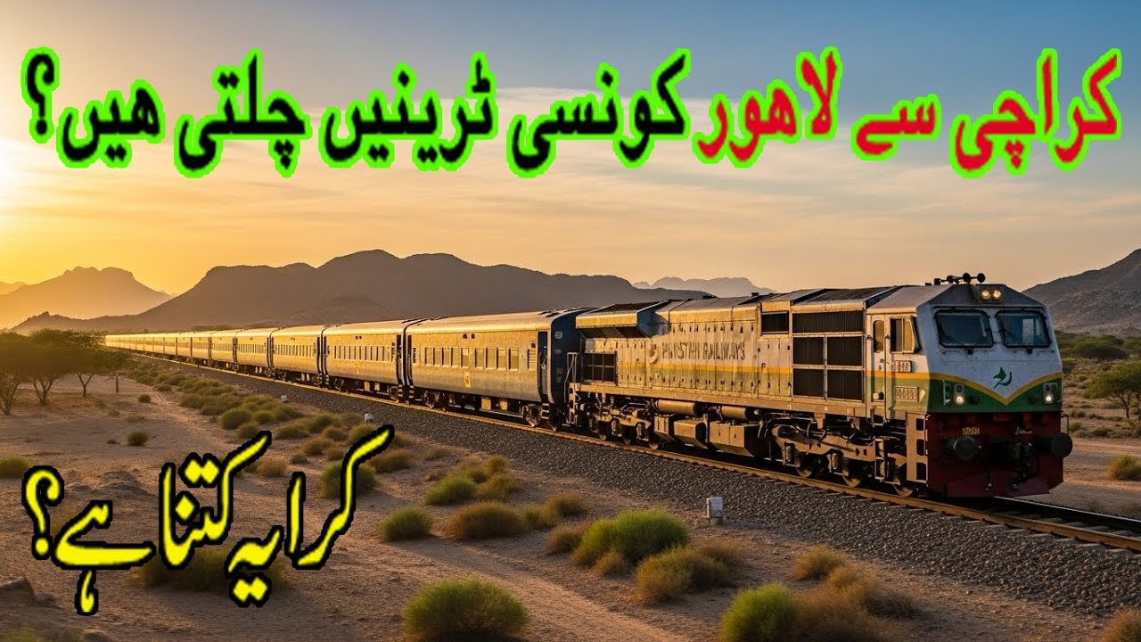 Karachi to Lahore Train Service | Timings and Fare Detail