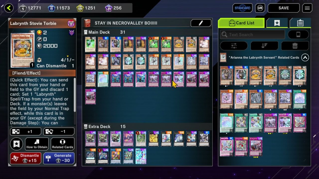 Labrynth Master Duel Decklist | Stay in Necrovalley Boi!