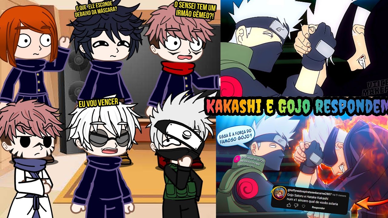 Jujutsu Kaisen react GOJO E KAKASHI SE ENFRENTAM NO RESPONDENDO COMENTÁRIOS 😂❤️ •VoiceMakers•