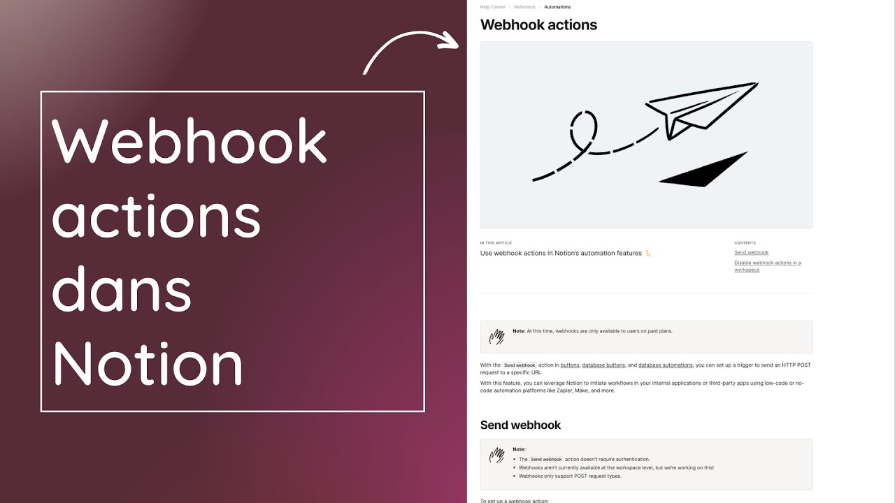 Déclencher instantanément des automatisations Make avec les WEBHOOK ACTIONS de Notion