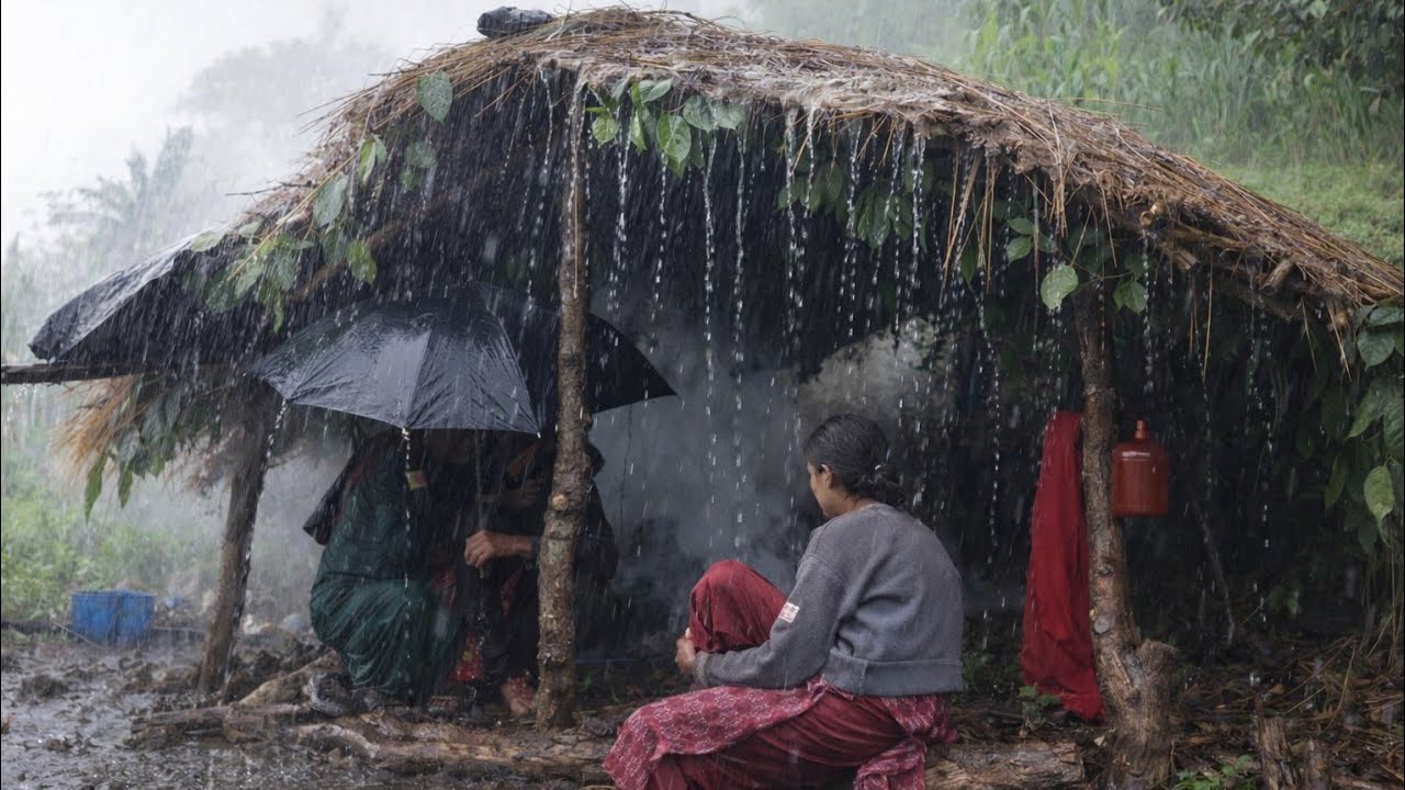 This is Himalayan Village || During the Heavy Rainy Season |Daily Activities People in Village Life