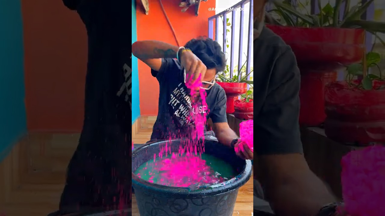 Mixing All Holi Colors - What Final Color Comes? 😍 #experiment #shorts #colormixing #holicolours