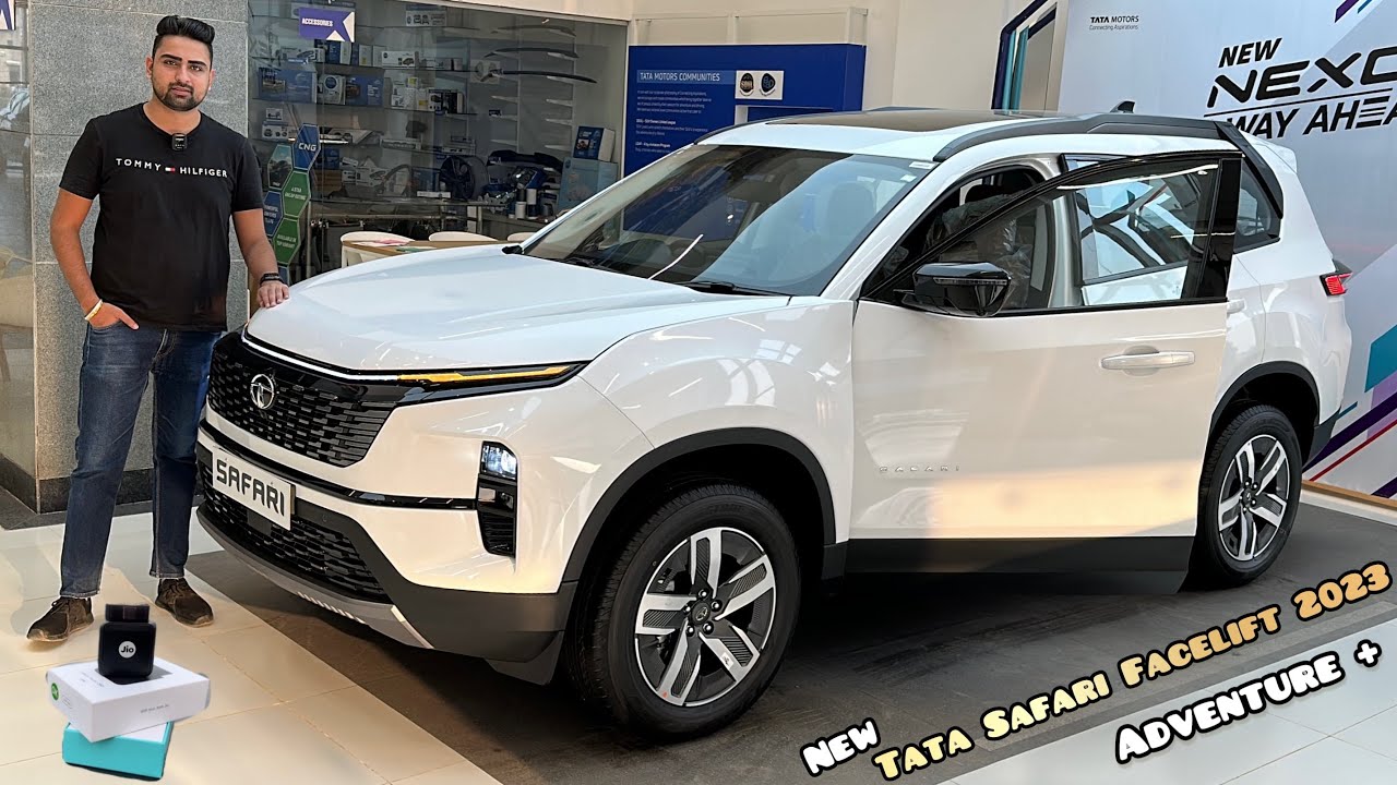 New Tata Safari Facelift 2023 🔥 Adventure (Best Variant to Buy) | Diesel Automatic - White Colour!