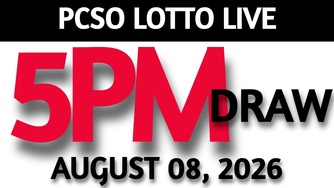 Lotto Result Today 5pm Draw August 08, 2026 Swertres Ez2  PCSO LIVE