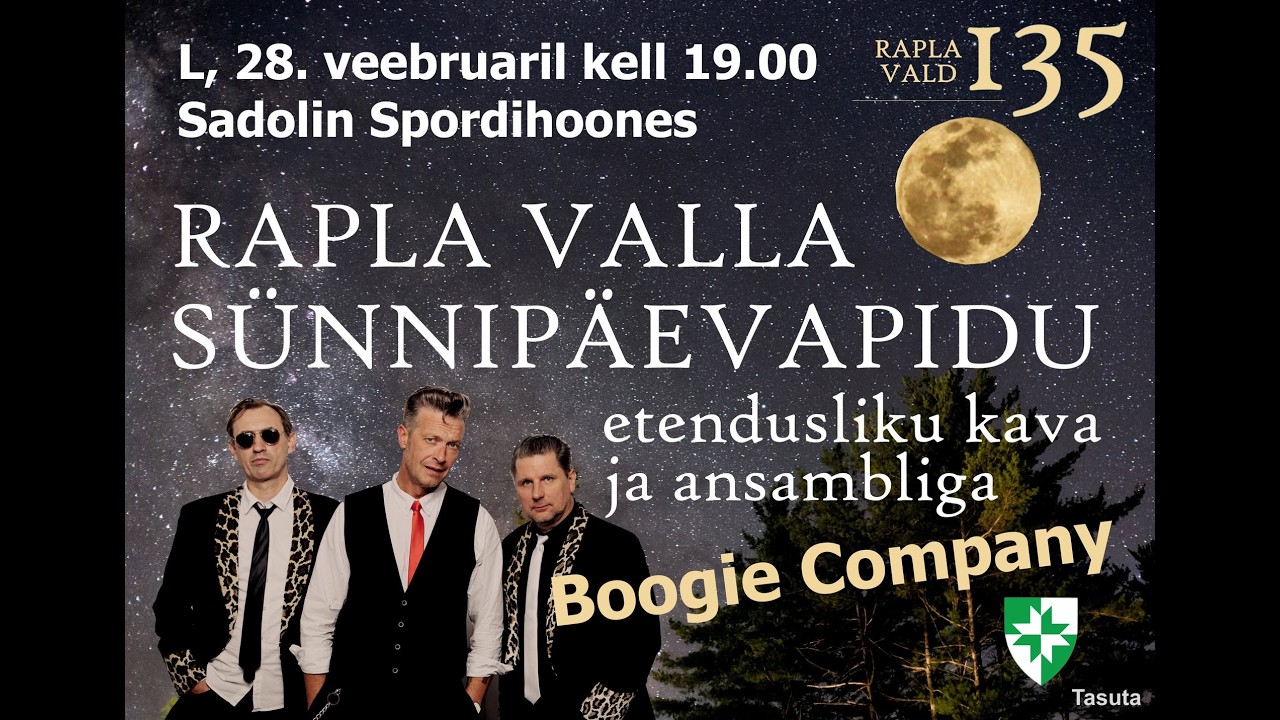 Rapla valla 135. sünnipäev Sadolini Spordihoones 28. veebruaril 2026