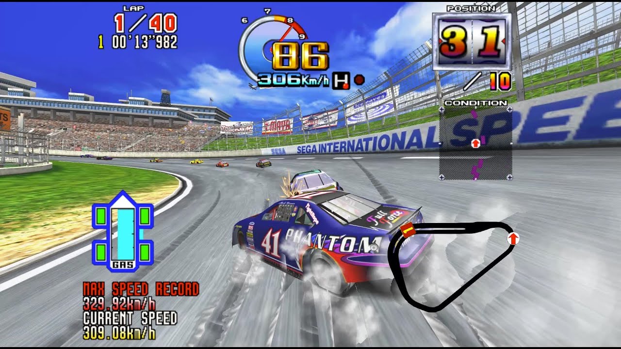 Daytona USA 2 Power Edition Beginner Gran Prix, 1st, Hardest Difficulty, Hard Level Car